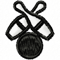 Bowling Embroidery Design 12 Bowling Embroidery Design 12